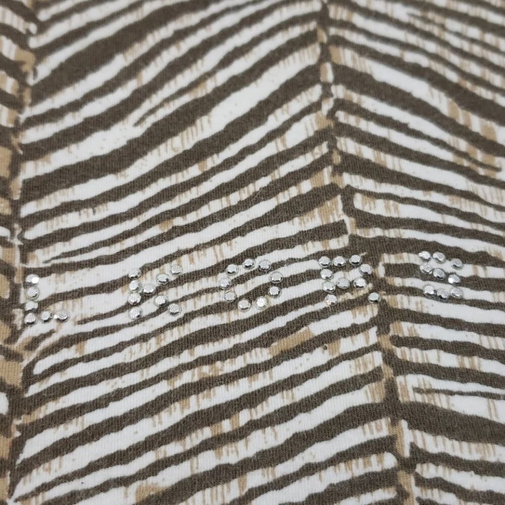 Michael Kors Animal Print/Bling SS Top Size Small - Picture 4 of 7